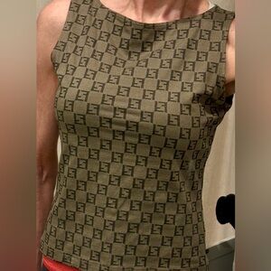 Fendi Monogram Vintage Sleeveless Top